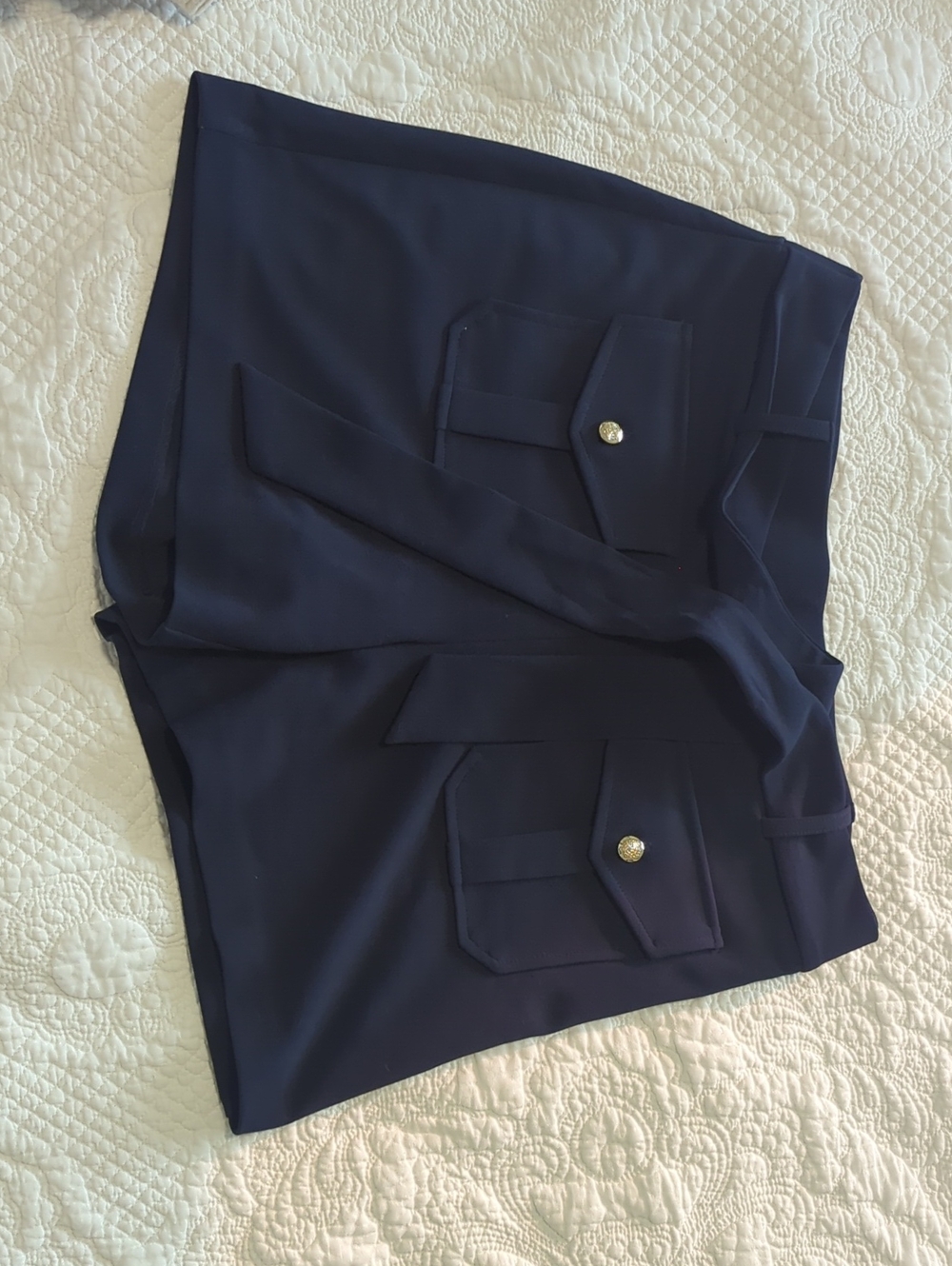 Women's Navy Utility Pocket Shorts
